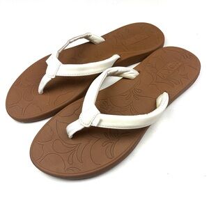 New Roxy Vickie White Thong Flip-Flop Sandals size 9